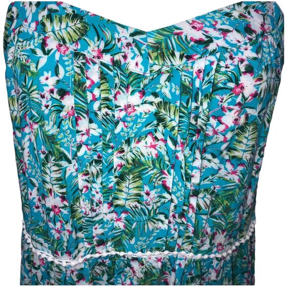Matilda Jane Tropical Dream Cami Turquoise Blue Tank Top Hello Lovely Large EUC - Picture 3 of 8